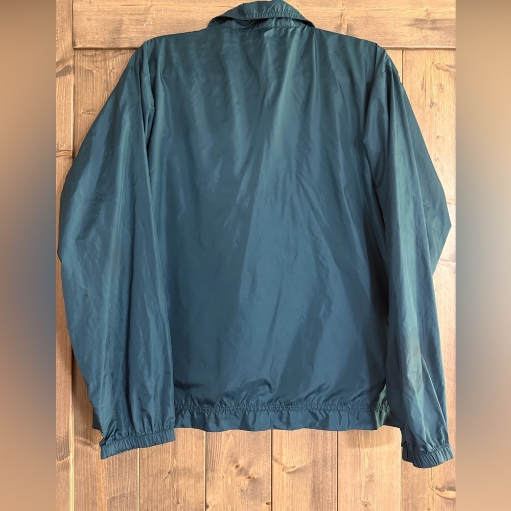 Vintage L.L. Bean Teal Nylon Windbreaker Jacket Purple Zips Womens L - Picture 3 of 8